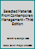 Selected Materials From Contemporary Management - Third Edition 0072856777 Book Cover