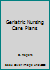 Geriatric Nursing Care Plans 0801652103 Book Cover