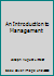 Introduction to Management 0471541001 Book Cover