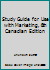 Study Guide for Use with Marketing, 6th Canadian Edition 0070973369 Book Cover