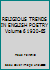 RELIGIOUS TRENDS IN ENGLISH POETRY Volume 6 1920-65 B002E2YOF4 Book Cover