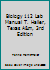 Biology 112 Lab Manual T. Haller, Texas A&m, 3rd Edition 0738022527 Book Cover