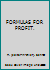 FORMULAS FOR PROFIT. B000H7RWUW Book Cover