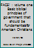 FACS! : volume one: Basic biblical principles of government that should be fundamentals for American Christians B0006Y2QBG Book Cover