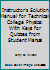 Instructor's Solution Manual for Technical College Physics: With Keys for Quizzes from Student Manual 0030584914 Book Cover