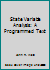 State Variable Analysis: A Programmed Text 0138436495 Book Cover