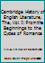 Cambridge History of English Literature, The, Vol. I: From the Beginnings to the Cycles of Romance B00YI3E0HY Book Cover