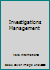 Investigations Management 1887056653 Book Cover