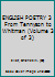 ENGLISH POETRY 3 From Tennyson to Whitman B009IEDEM0 Book Cover