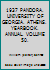 1937 PANDORA. UNIVERSITY OF GEORGIA. ATHENS. YEARBOOK. ANNUAL. VOLUME 50. B002UH0ERU Book Cover